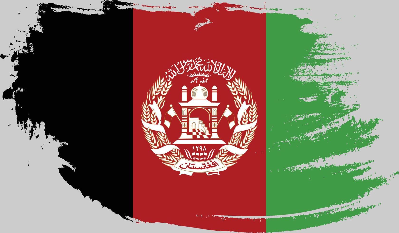 Afghanistan flag with grunge texture vector