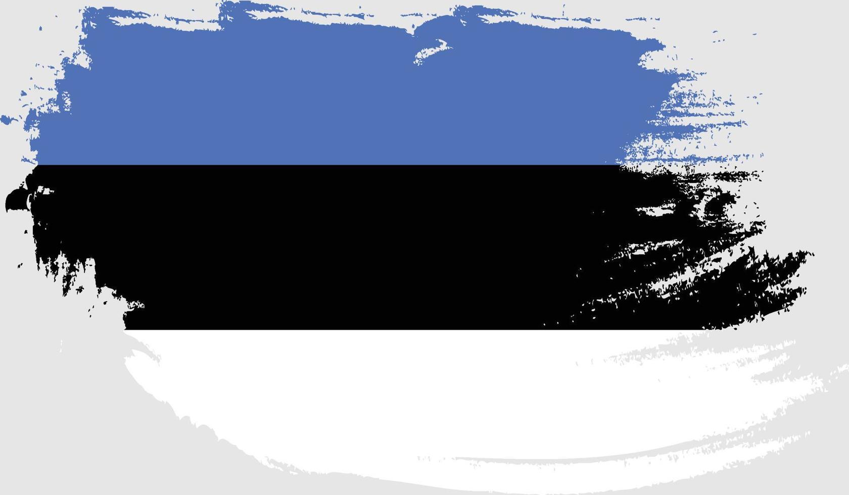 bandera de estonia con textura grunge vector