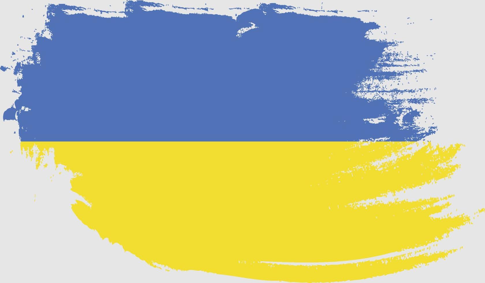 Ukraine flag with grunge texture vector