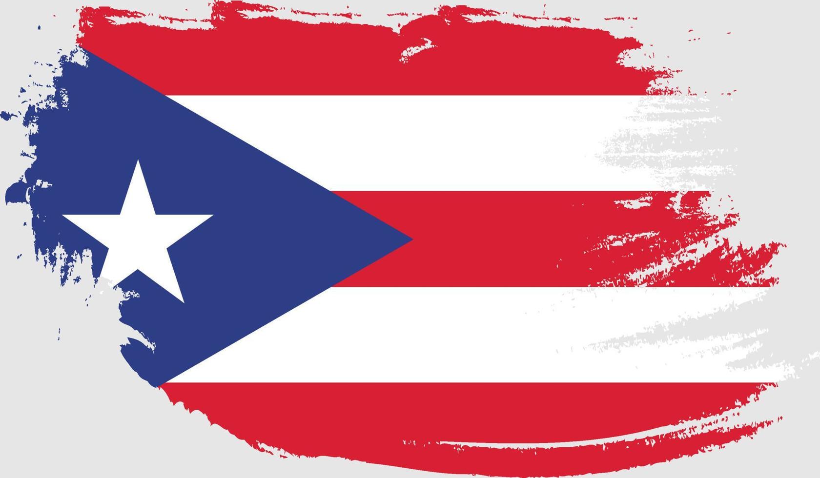 bandera de puerto rico con textura grunge vector