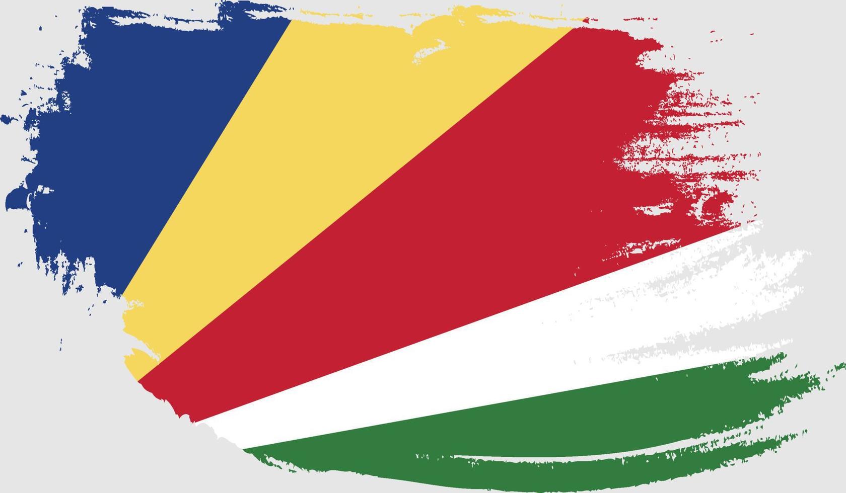 Seychelle flag with grunge texture vector