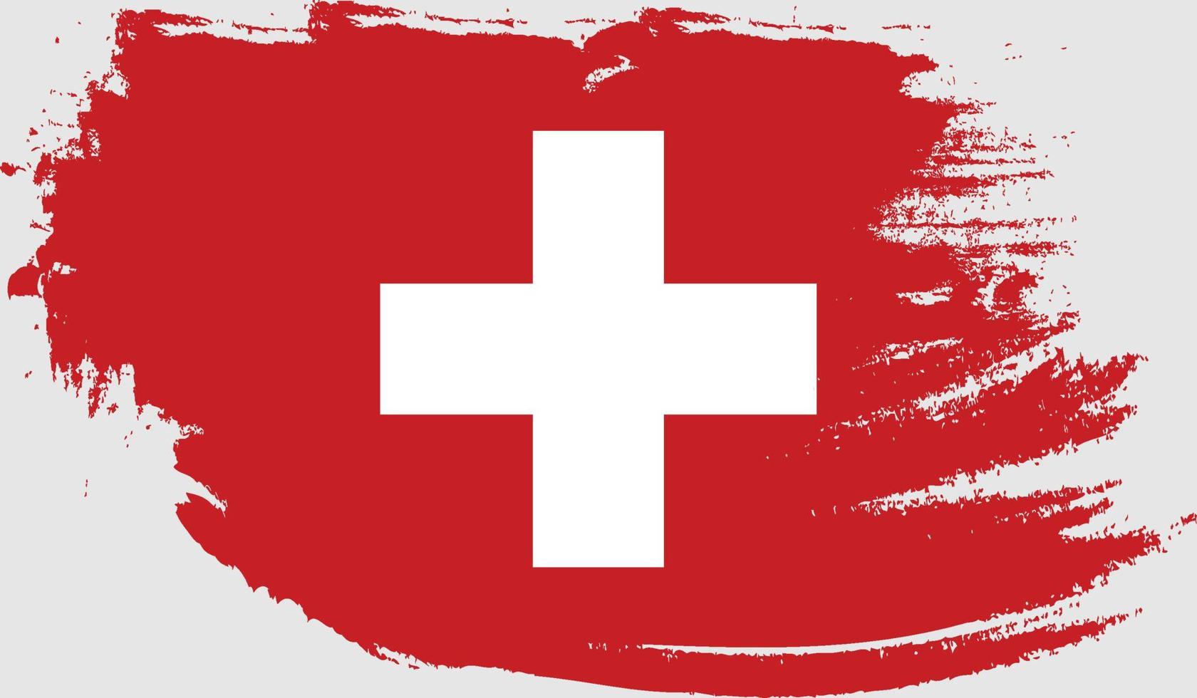 Switzerland flag with grunge texture vector