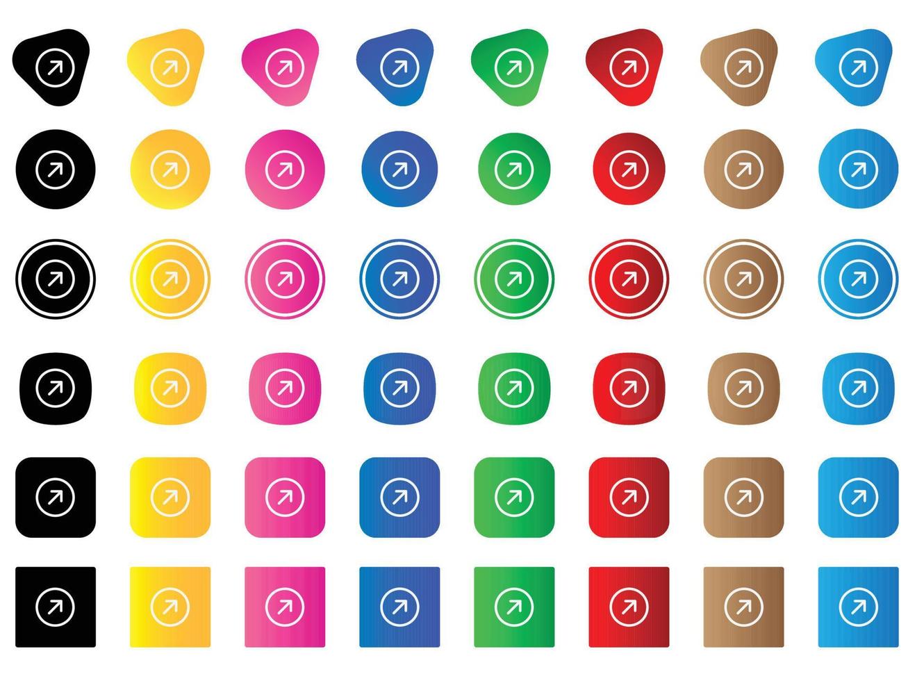 arrow up right circle icon . web icon set . icons collection. Simple vector illustration.