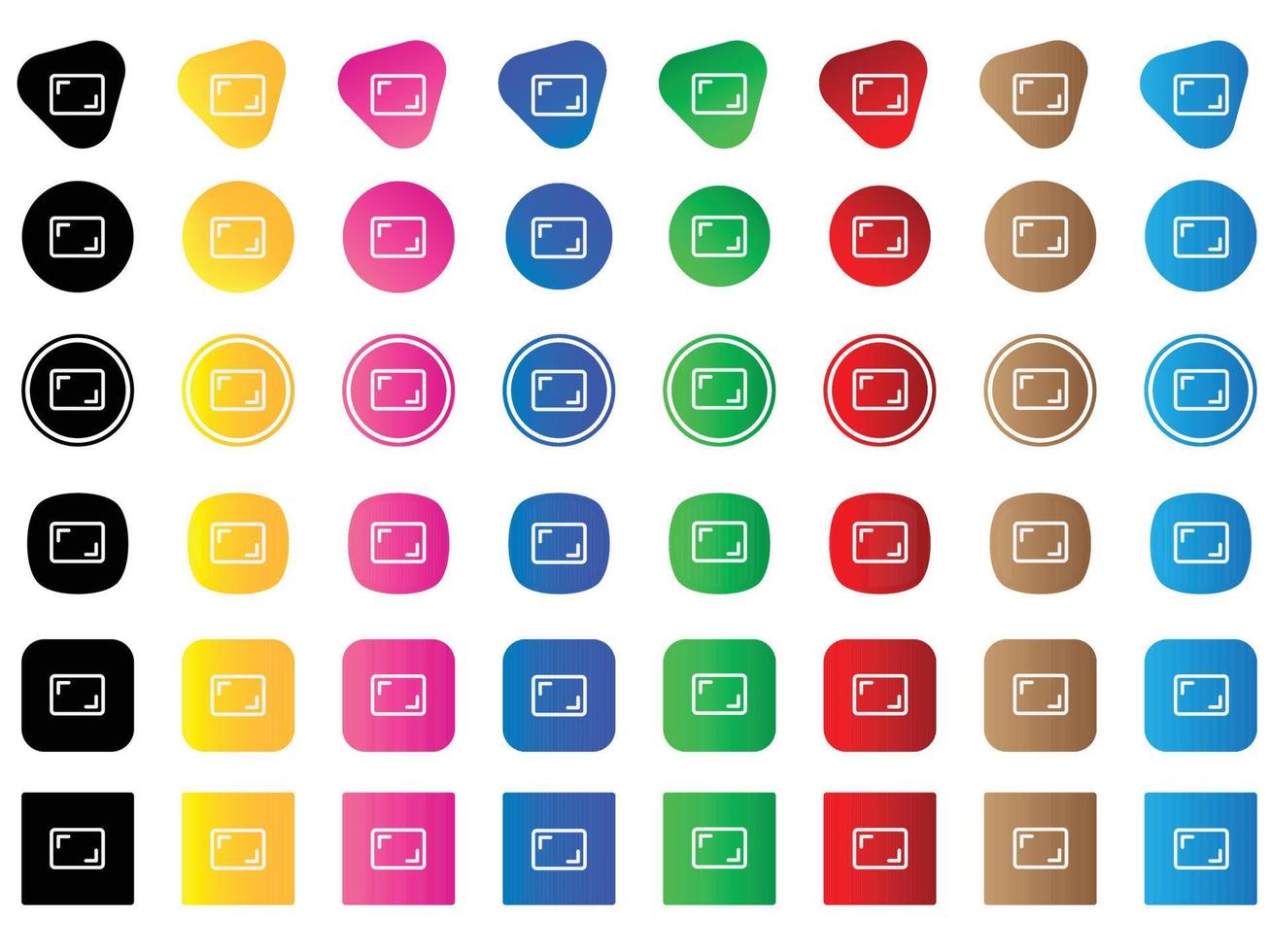 aspect ratio icon . web icon set . icons collection. Simple vector illustration.