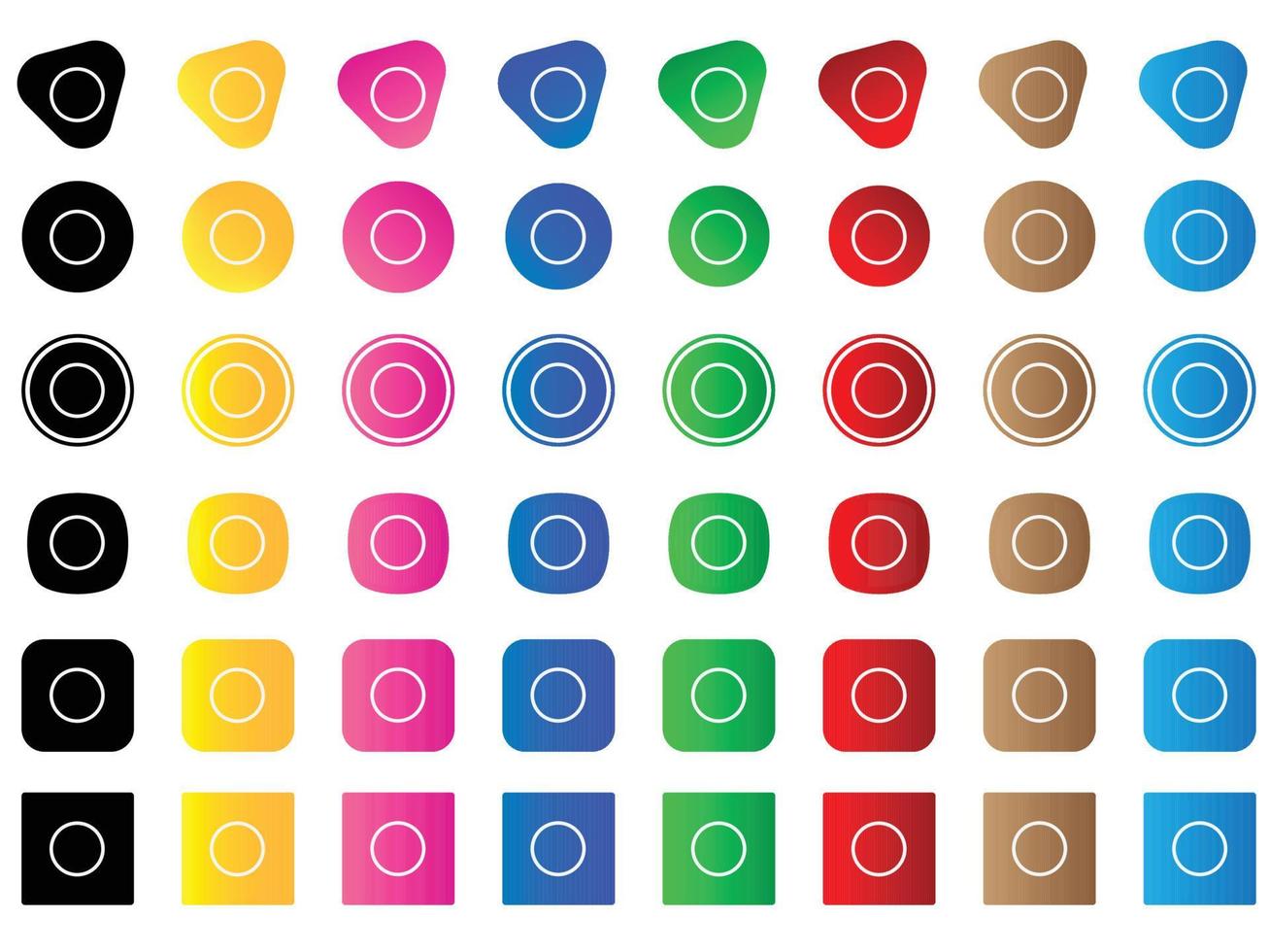circle icon . web icon set . icons collection. Simple vector illustration.