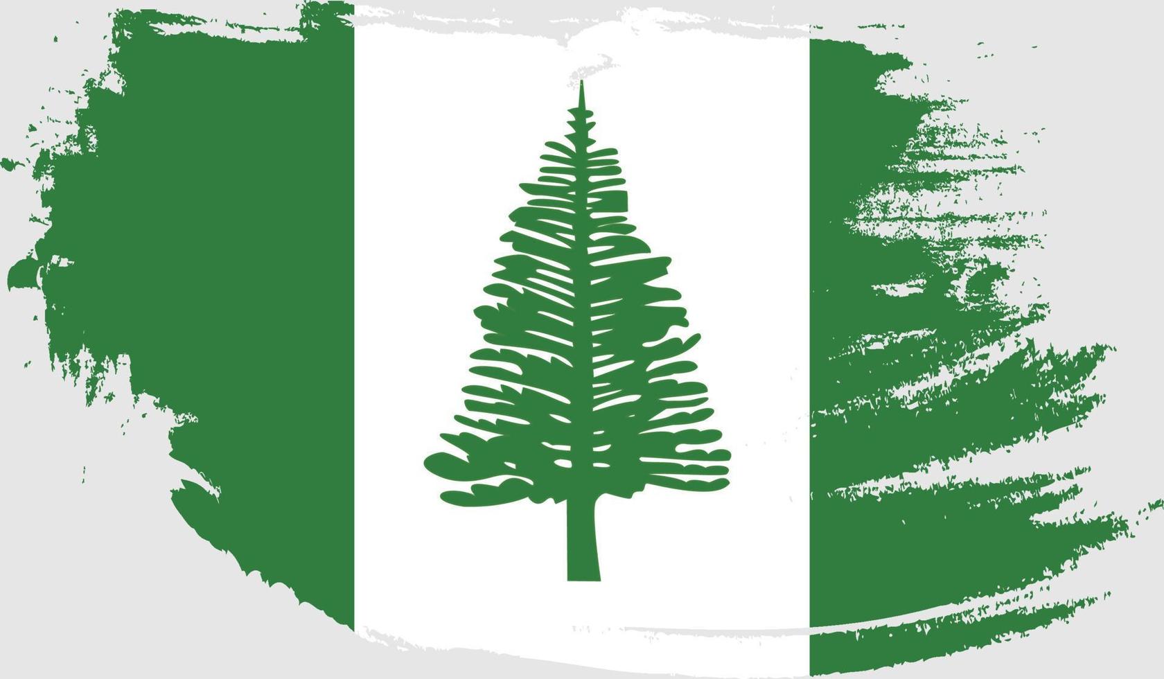 bandera de la isla de norfolk con textura grunge vector