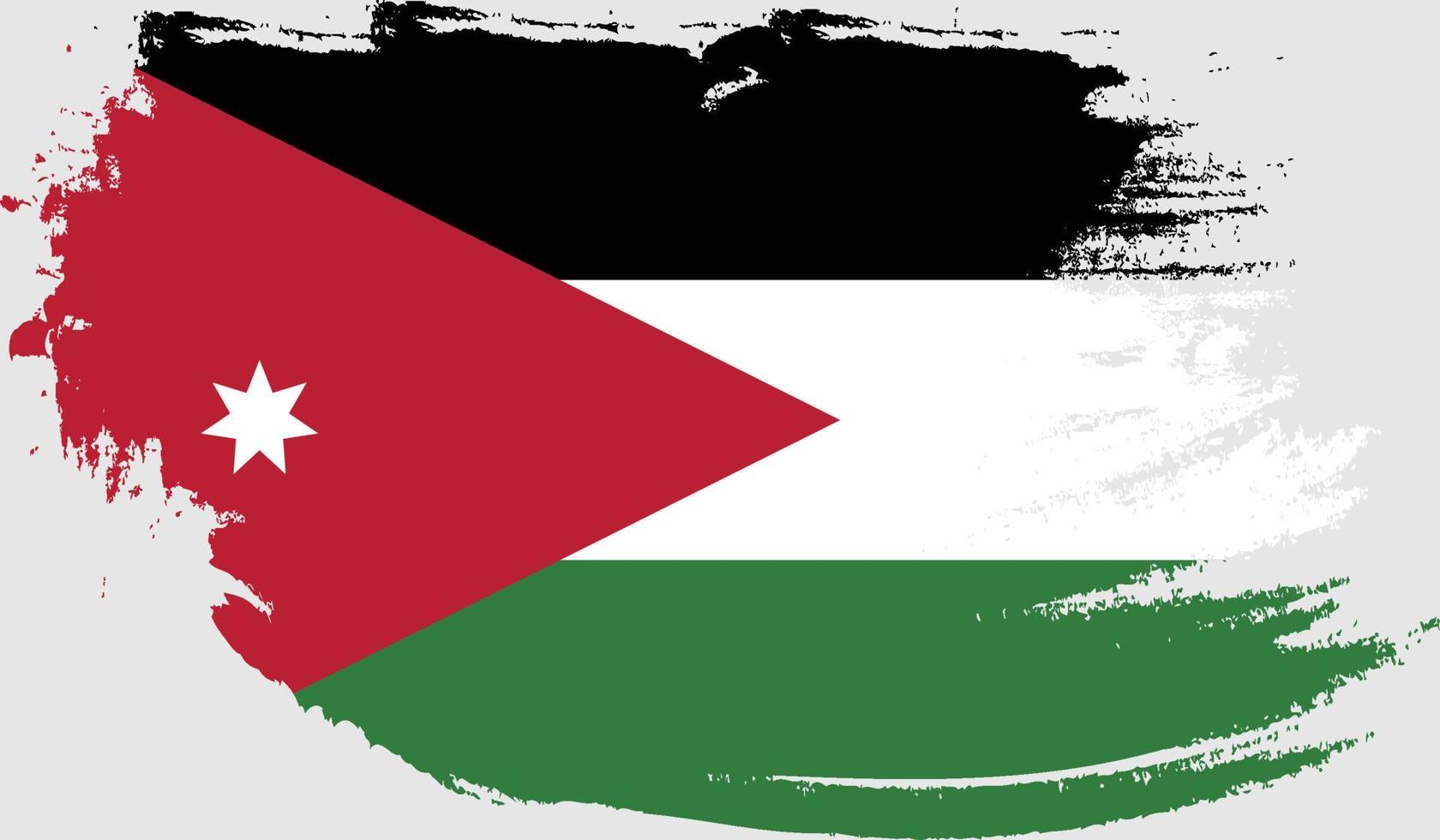 Jordan flag with grunge texture vector