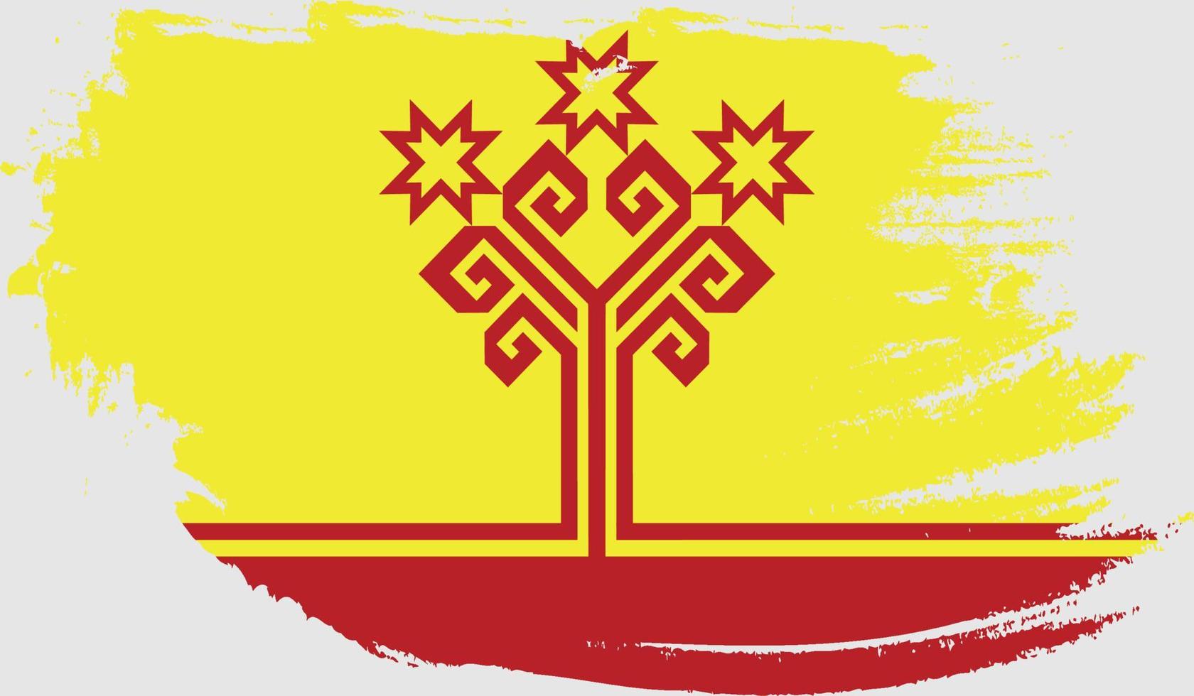 bandera de chuvashia con textura grunge vector