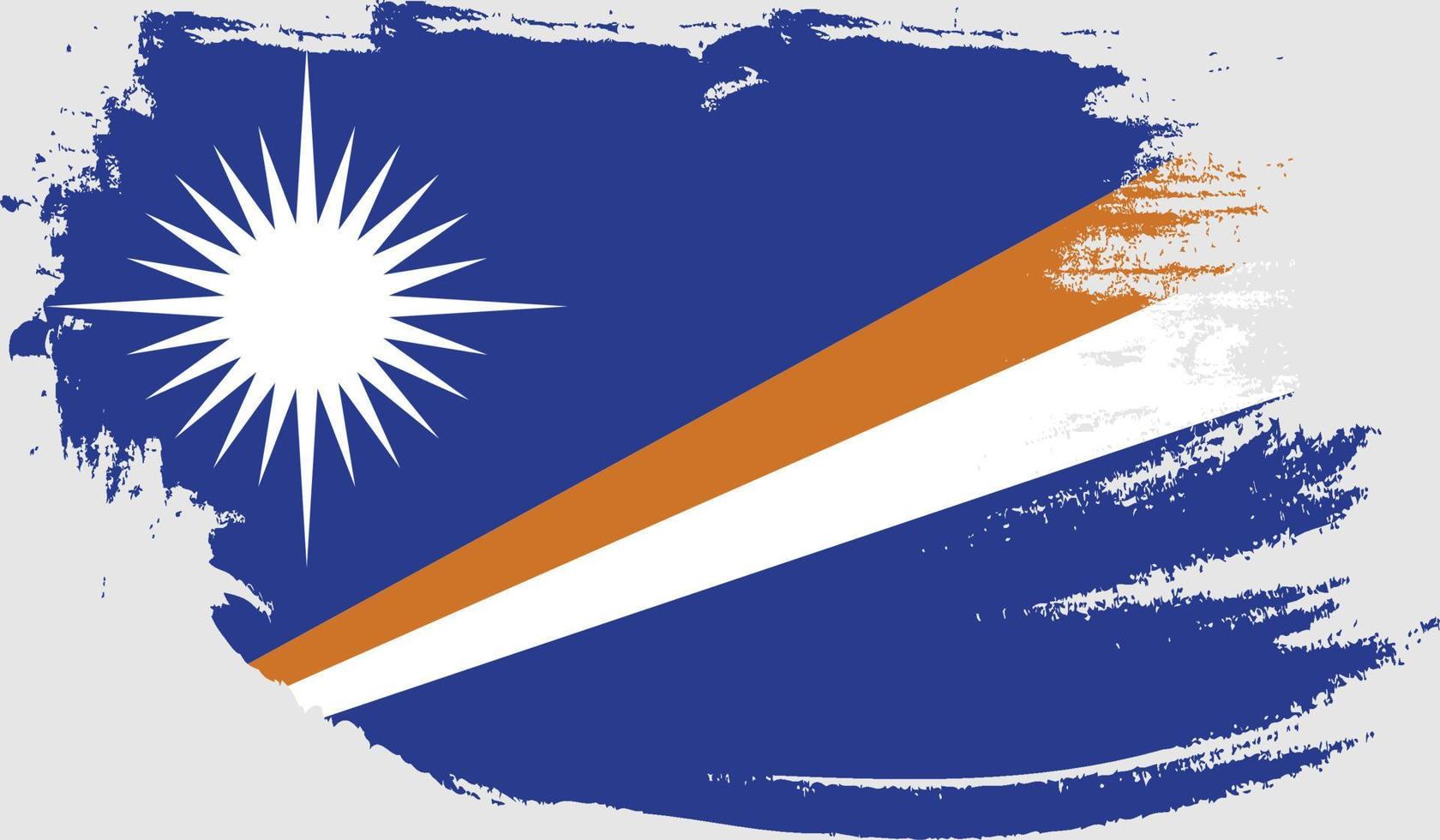 Marshall Islands flag with grunge texture vector