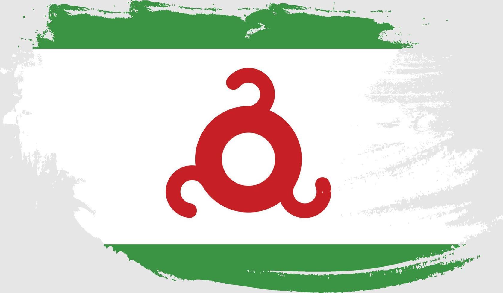 bandera de ingushetia con textura grunge vector