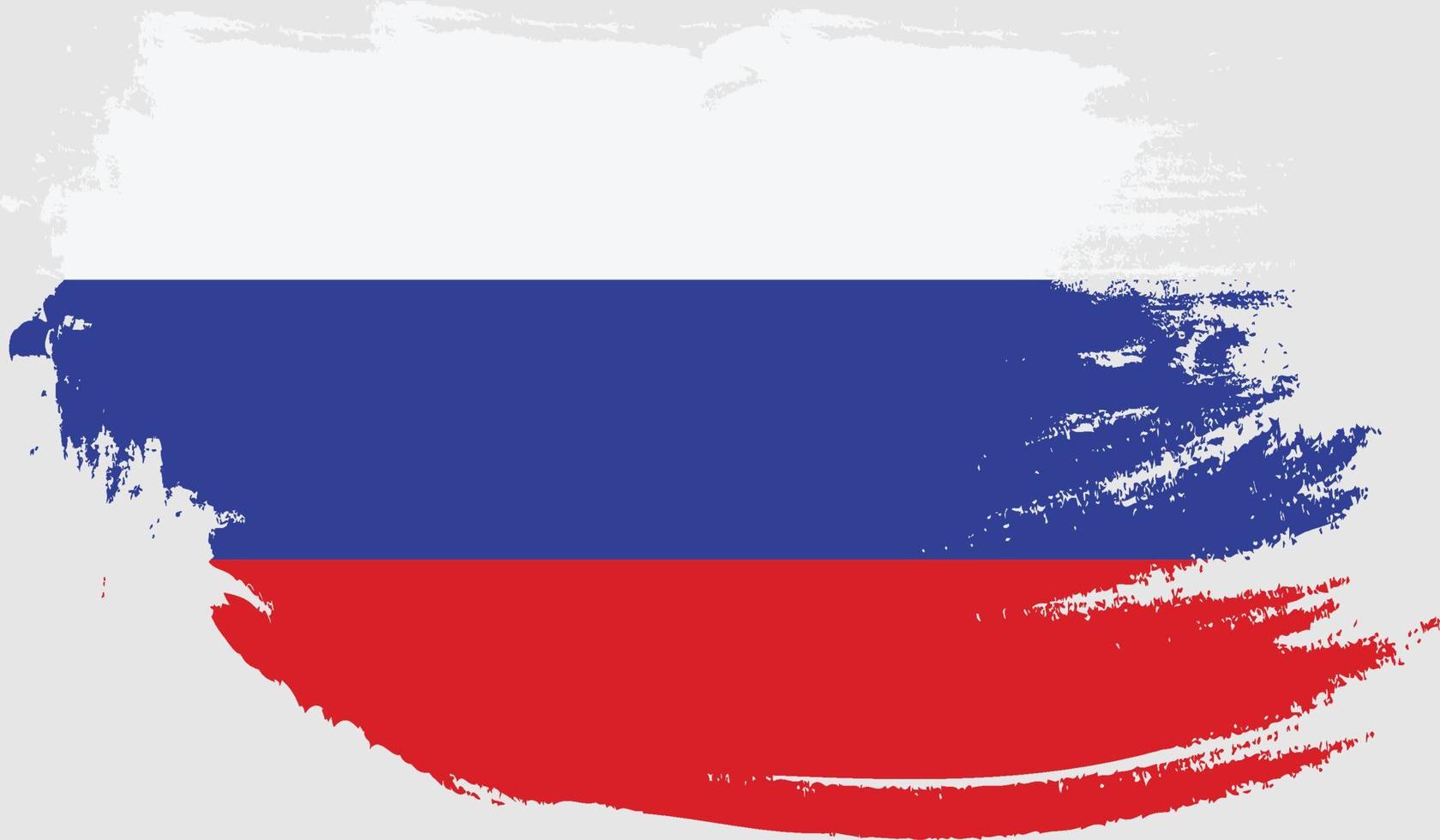Russia flag with grunge texture vector