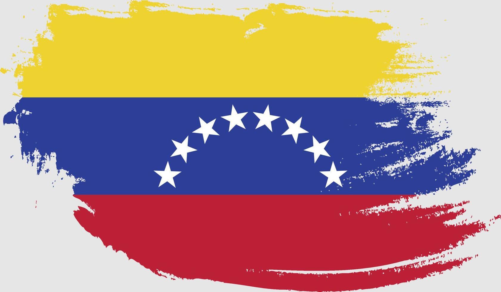 bandera venezolana con textura grunge vector