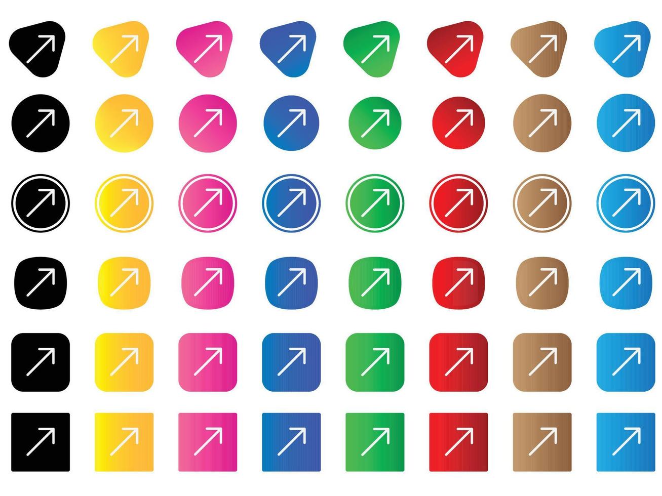 arrow up right icon . web icon set . icons collection. Simple vector illustration.