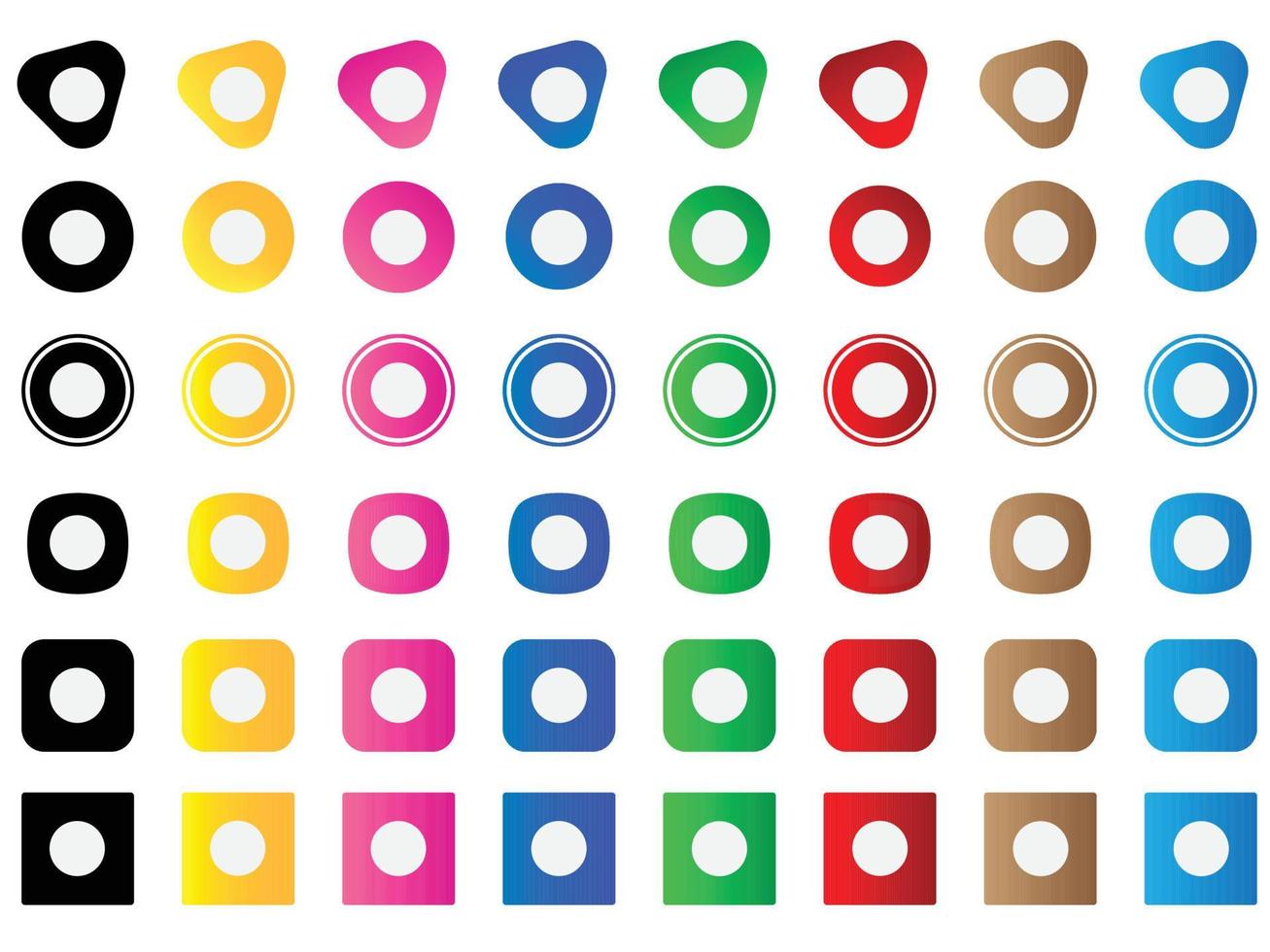 circle icon . web icon set . icons collection. Simple vector illustration.