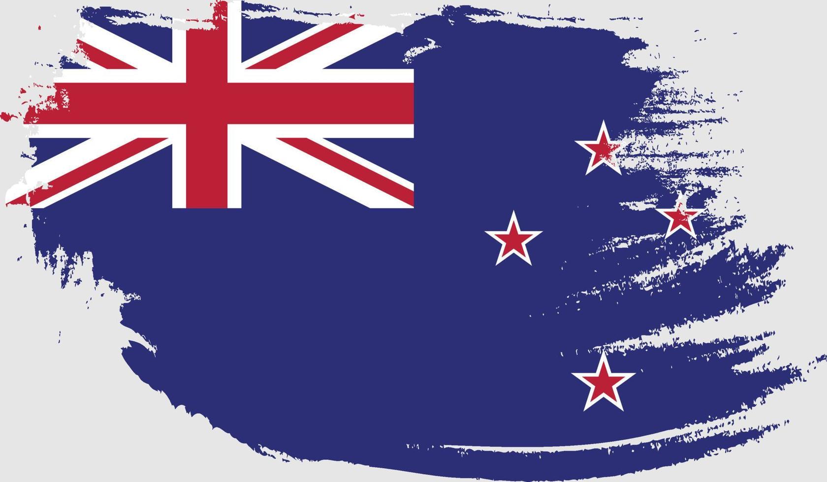 New Zealand flag with grunge texture vector