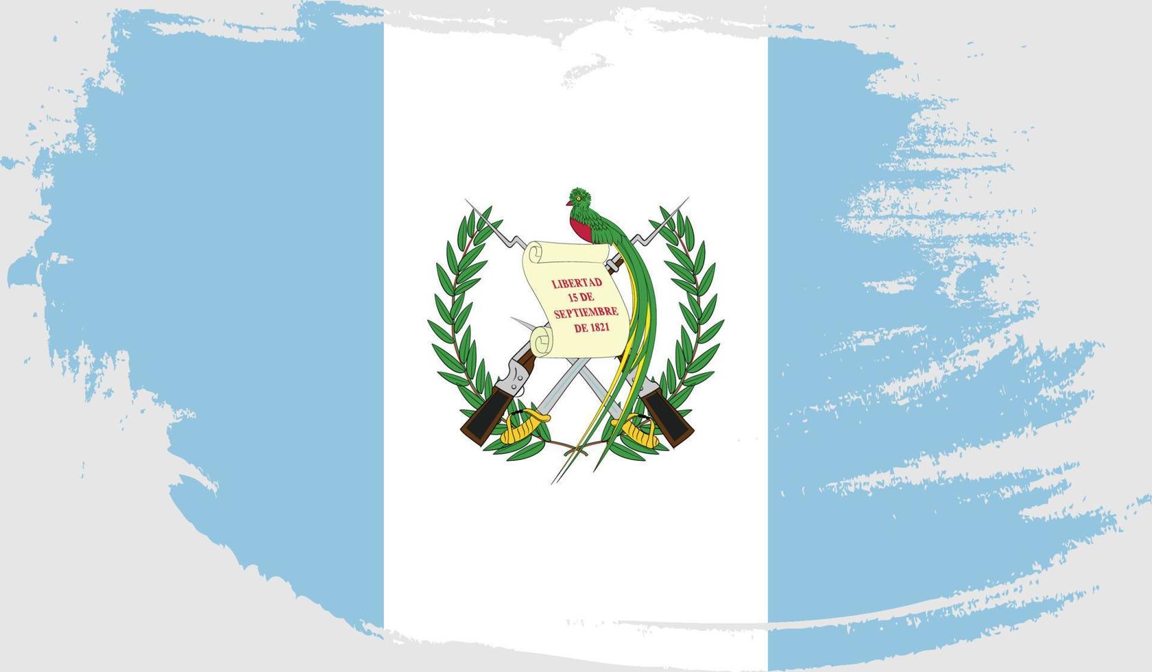 bandera de guatemala con textura grunge vector