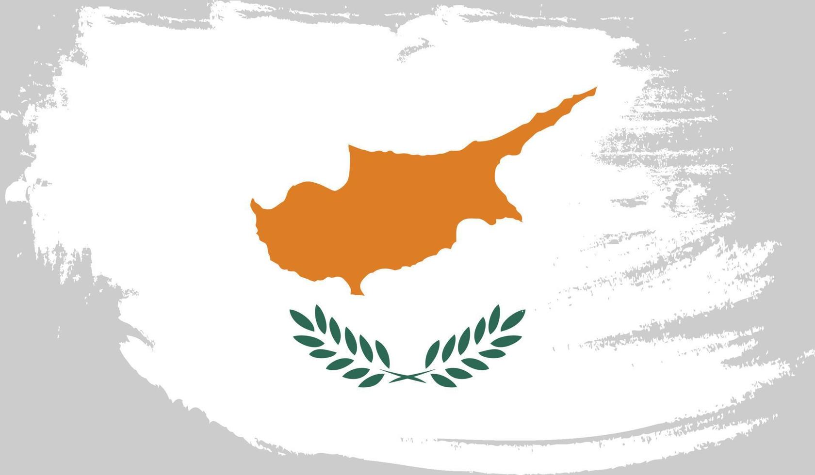 Cyprus flag with grunge texture vector