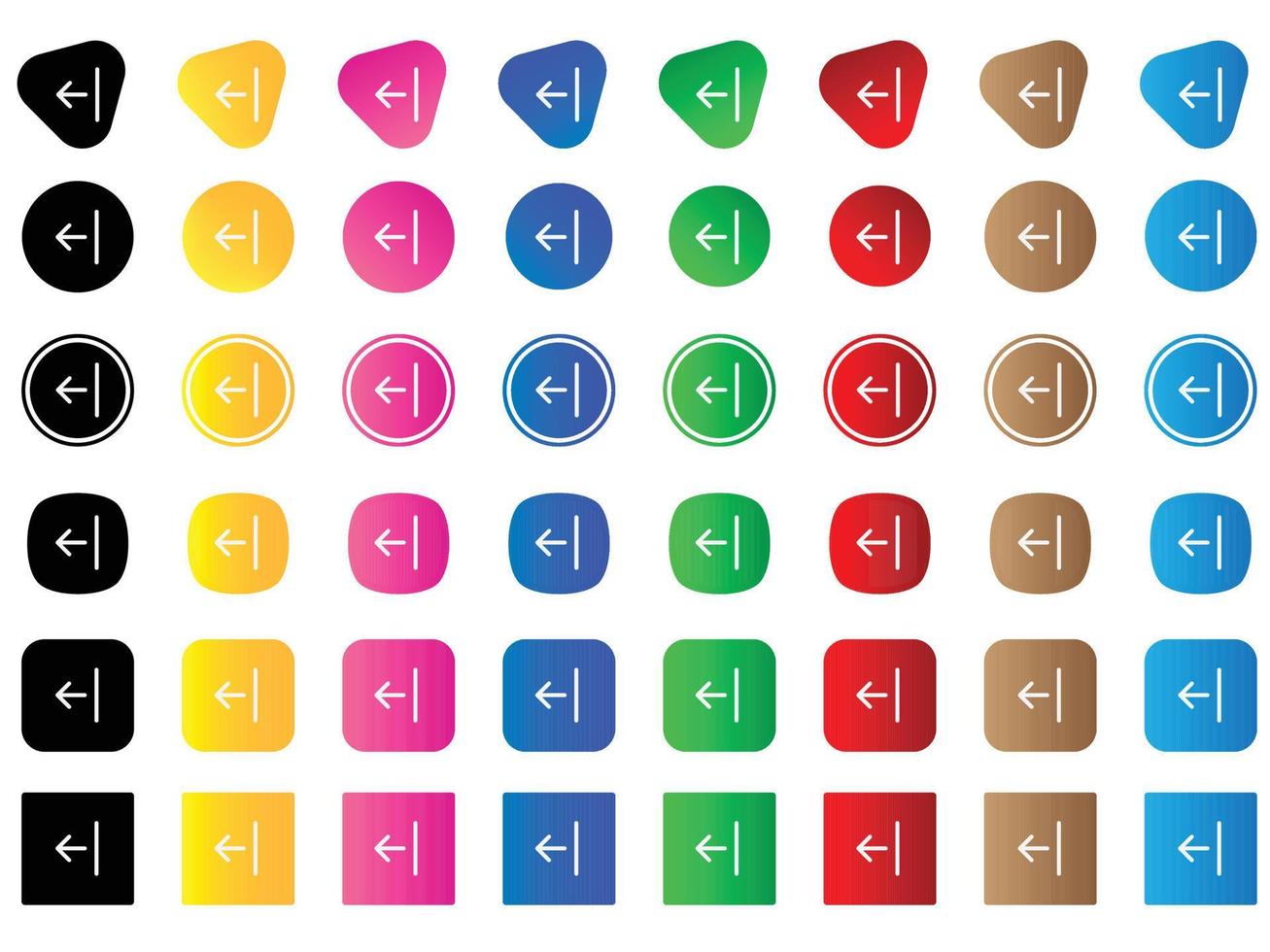 arrow bar left icon . web icon set . icons collection. Simple vector illustration.