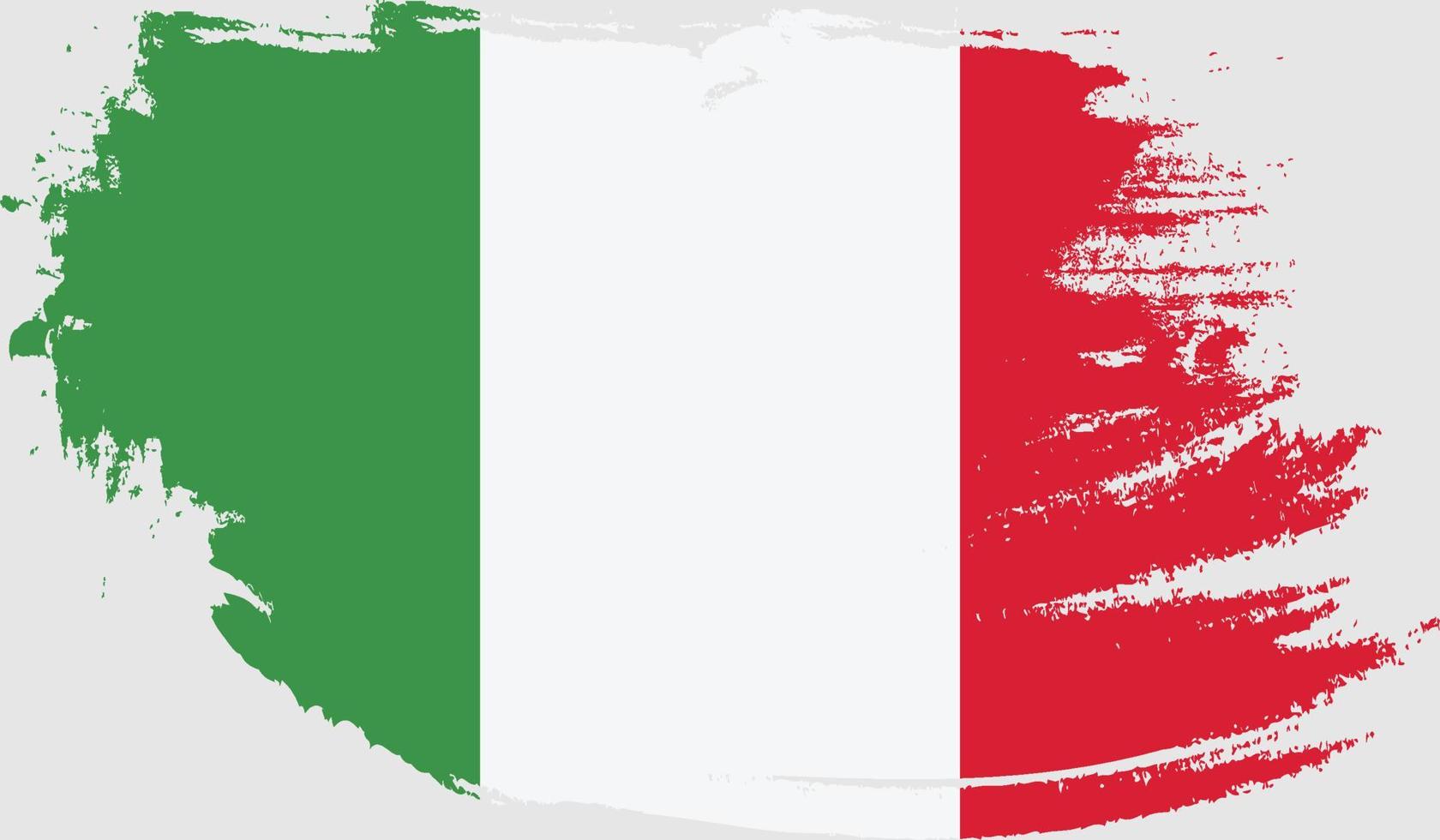 Italy flag with grunge texture vector