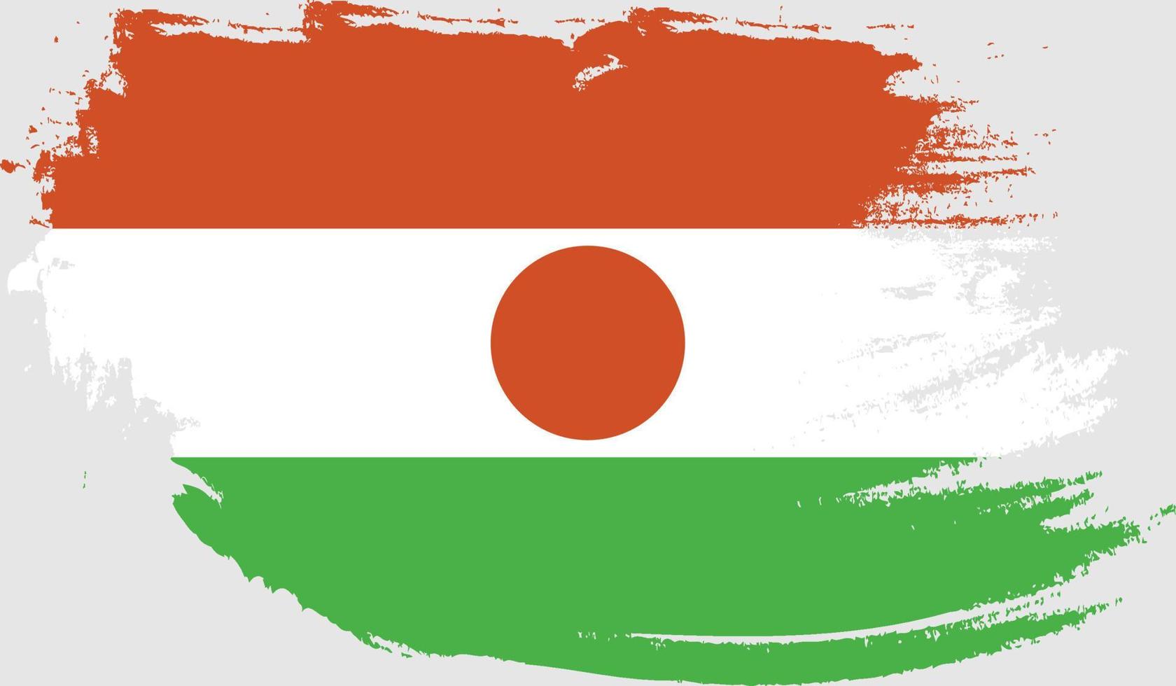 Niger flag with grunge texture vector