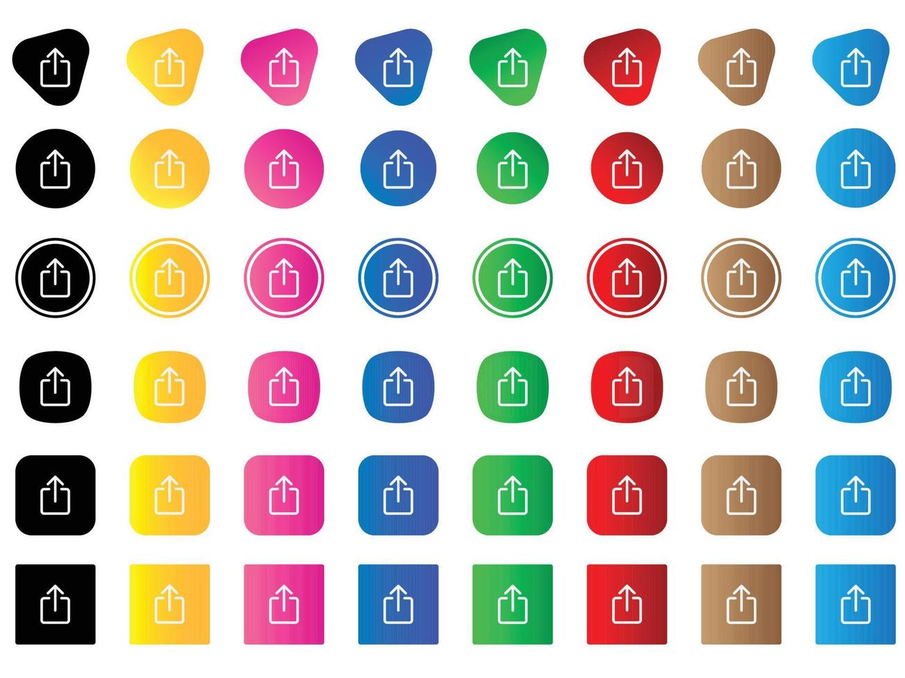 box arrow up icon . web icon set . icons collection. Simple vector illustration.