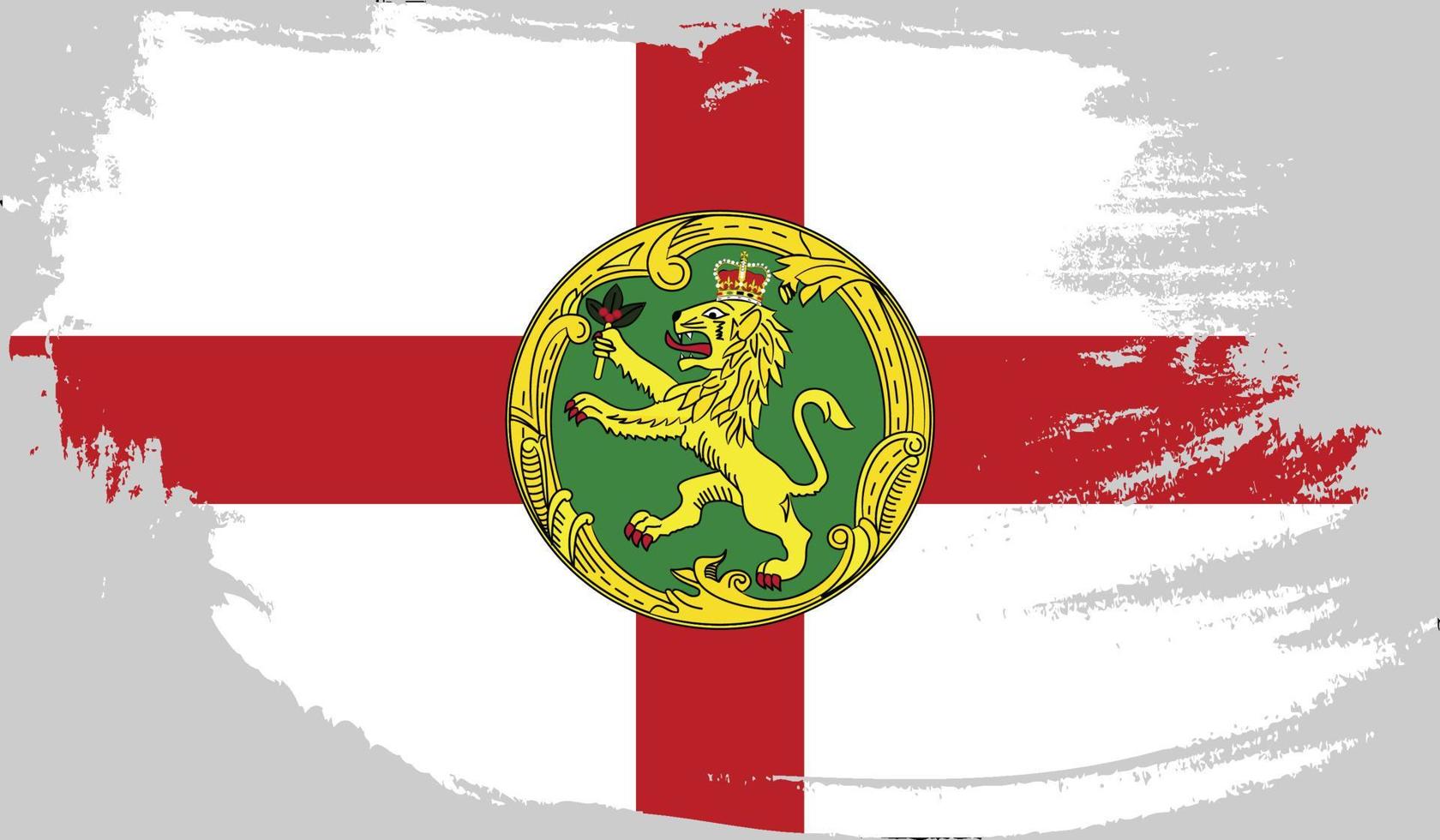 Alderney flag with grunge texture vector