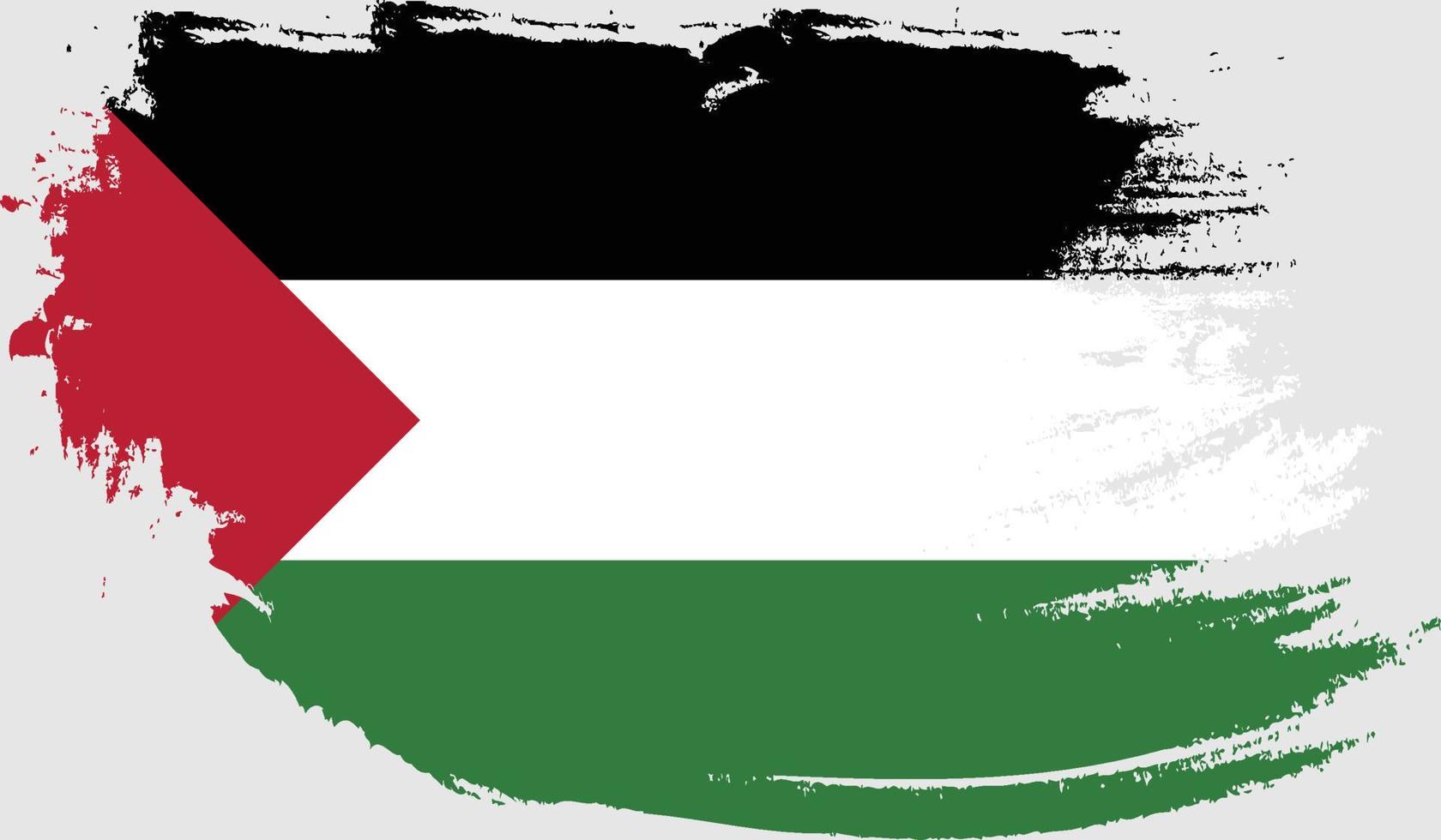 Palestine flag with grunge texture vector
