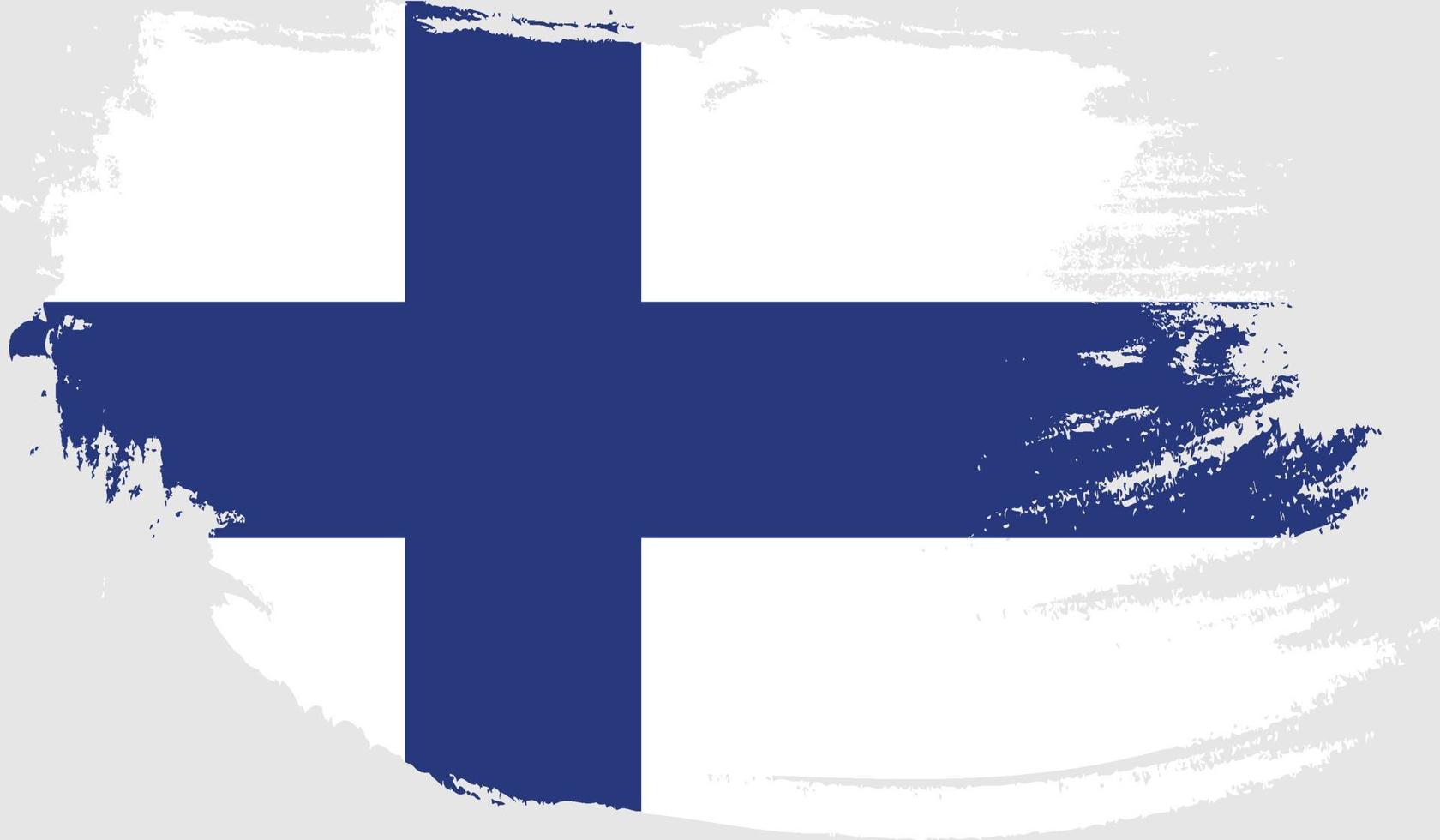 Finland flag with grunge texture vector