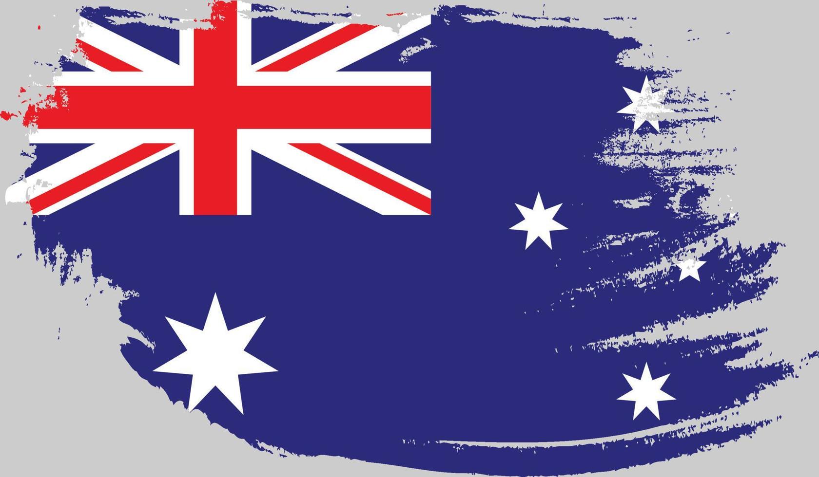 Australia flag with grunge texture vector