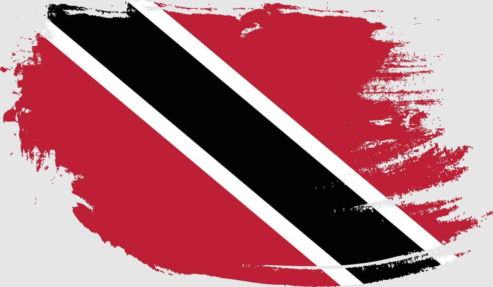 Trinidad and Tobago flag with grunge texture vector