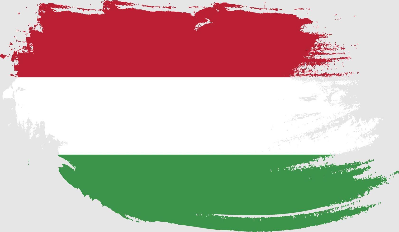 Hungary flag with grunge texture vector