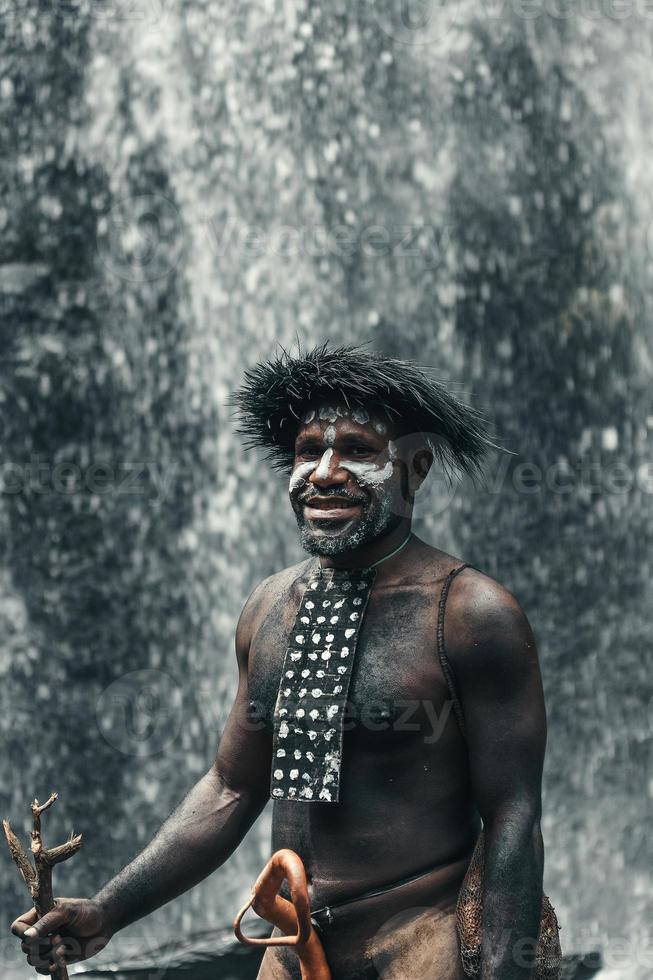 Close up of Dani tribe man photo