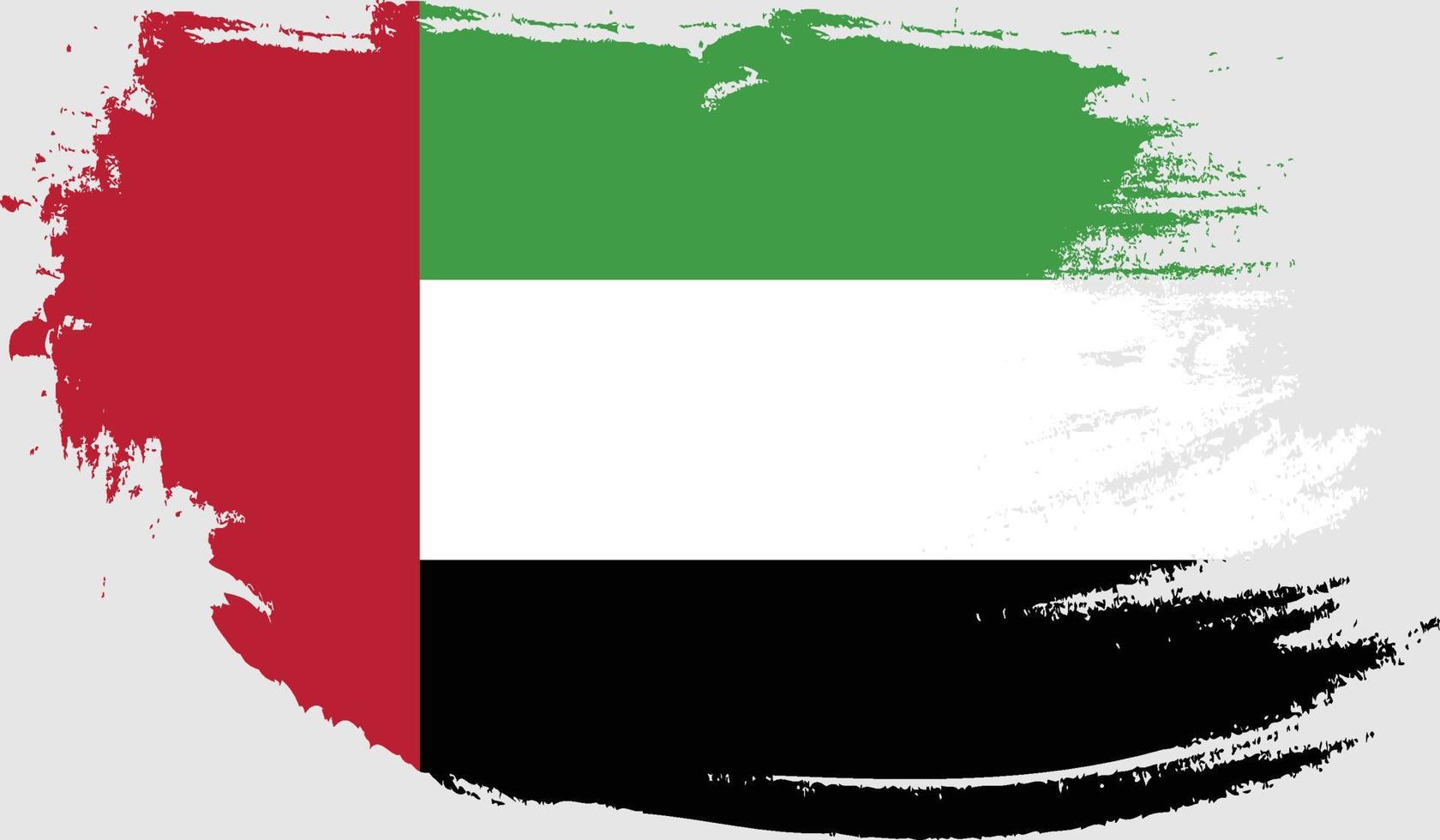 United Arab Emirates flag with grunge texture vector