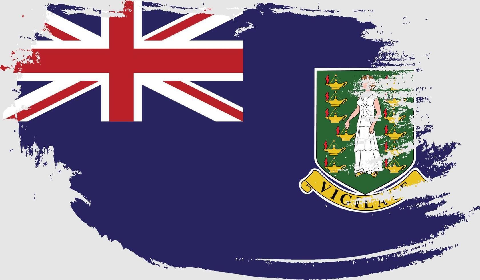 virgin islands uk flag with grunge texture vector