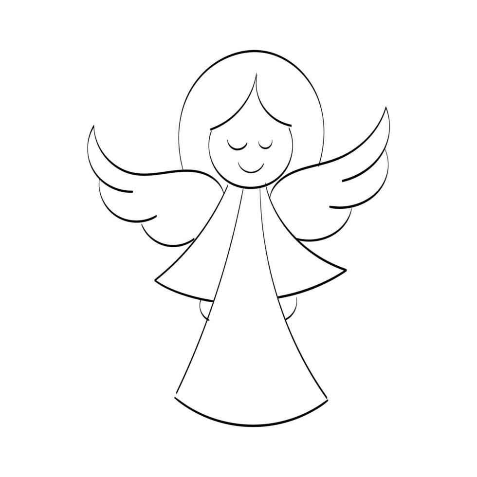 Printable Angel Design for Baptism invitation vector