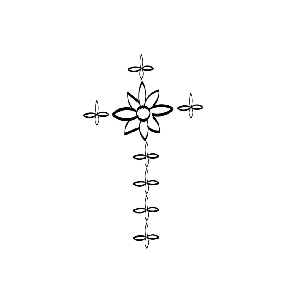 símbolo cristiano para el diseño del tatuaje vector