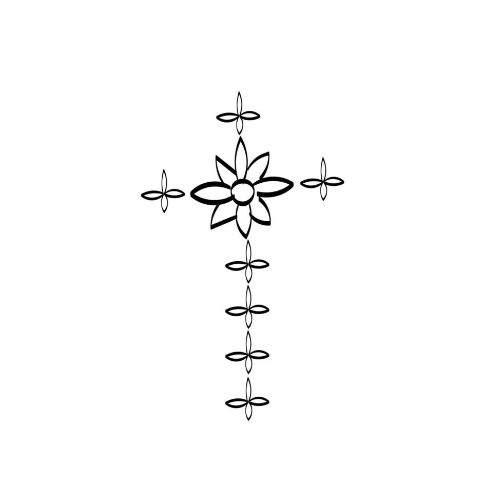Christian symbol for Tattoo design vector