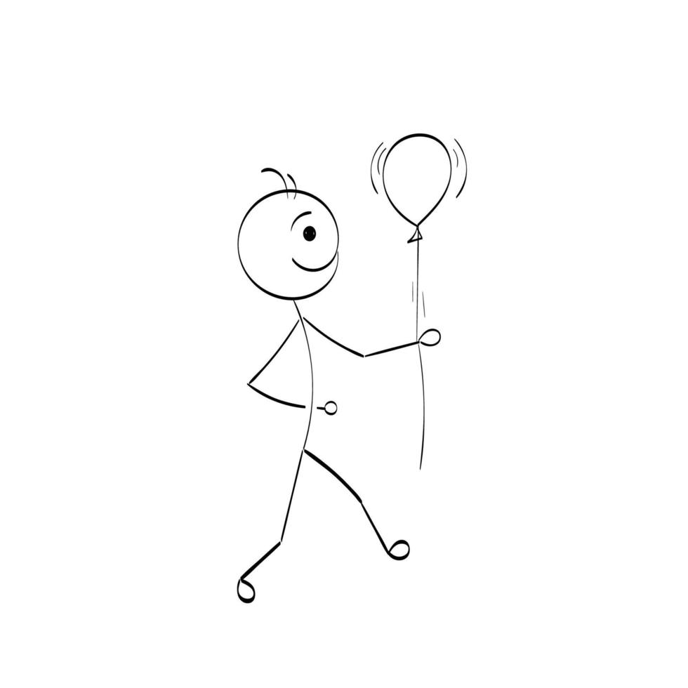 Vector cartoon stick figure or character illustration