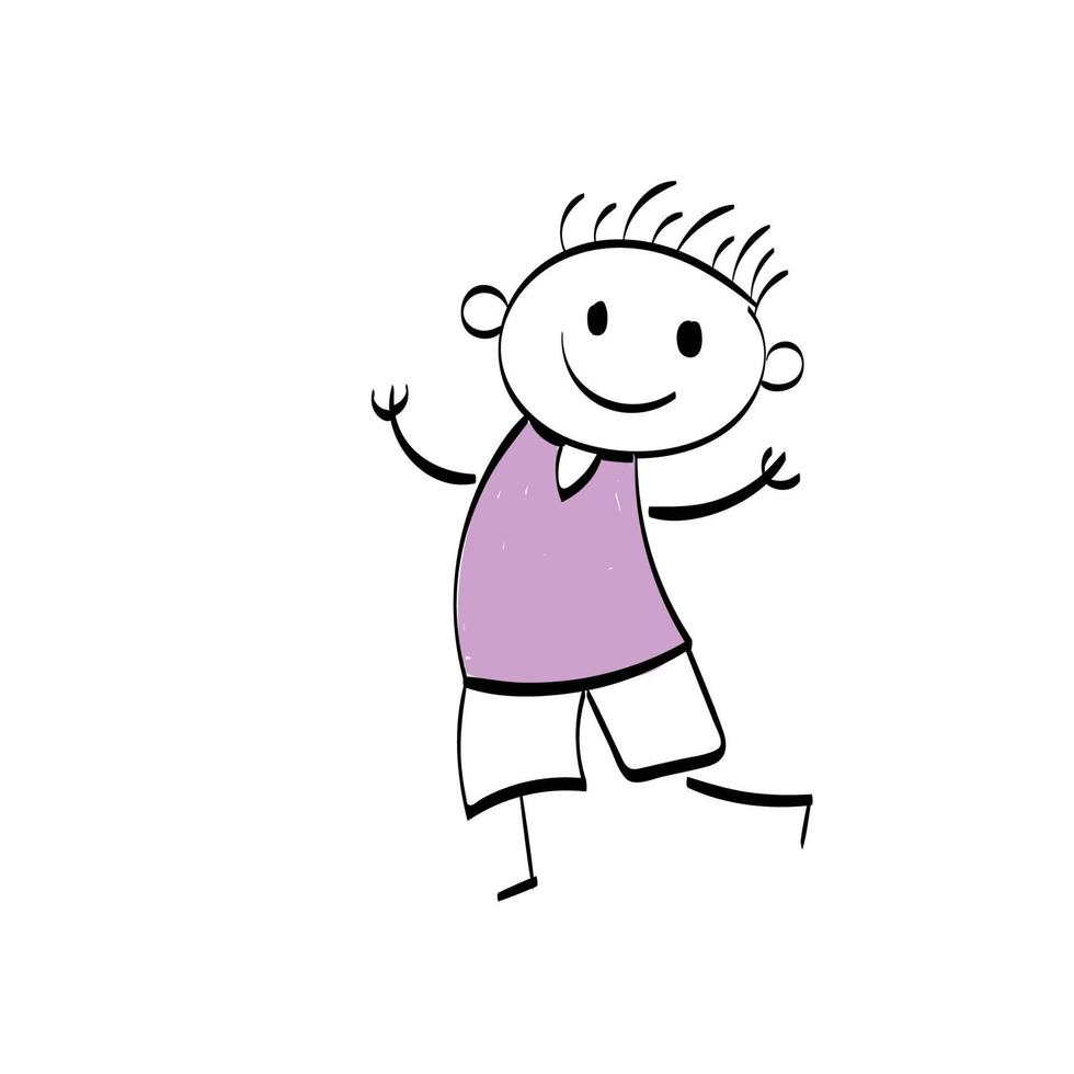 Funny Kid design over white background vector