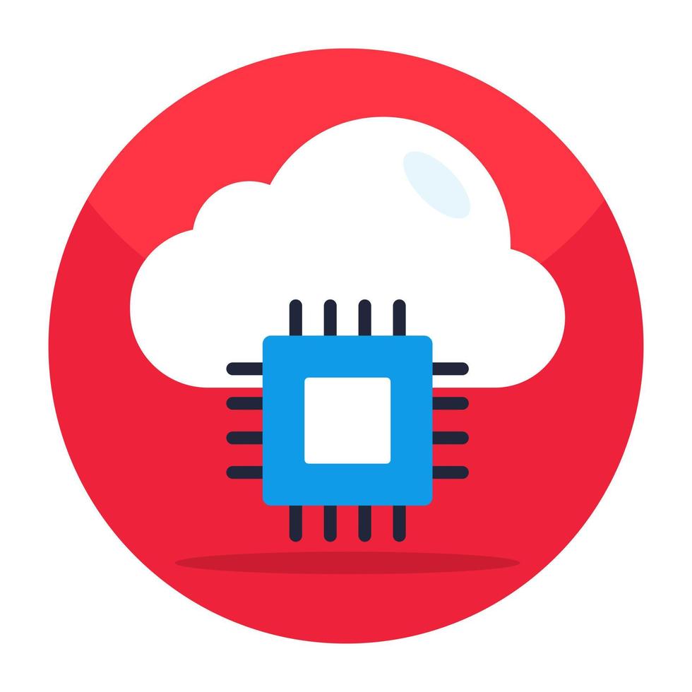 Perfect design icon of cloud processor vector