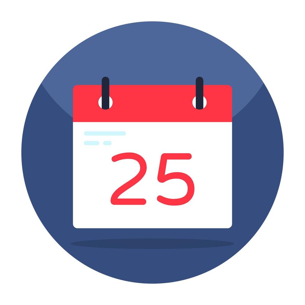 Flat design icon of schedule vector