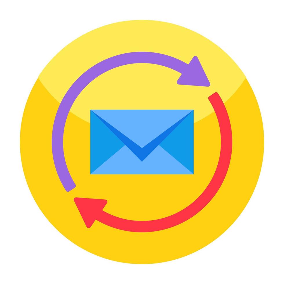 Perfect design icon of mail refresh vector