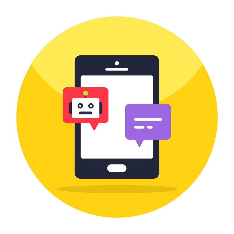 An icon design of talk bot vector