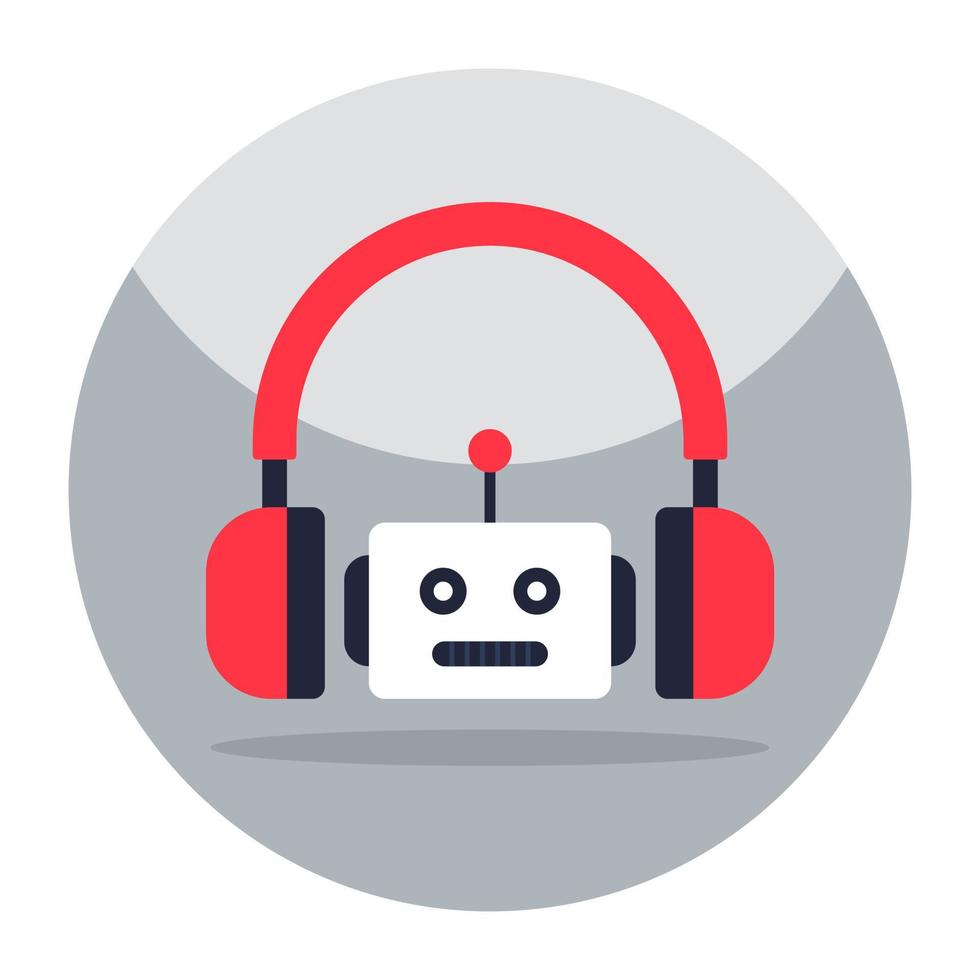 An icon design of talk bot vector