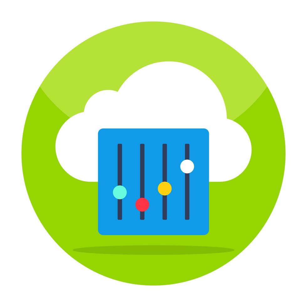 Vector design of cloud equalizer, flat style