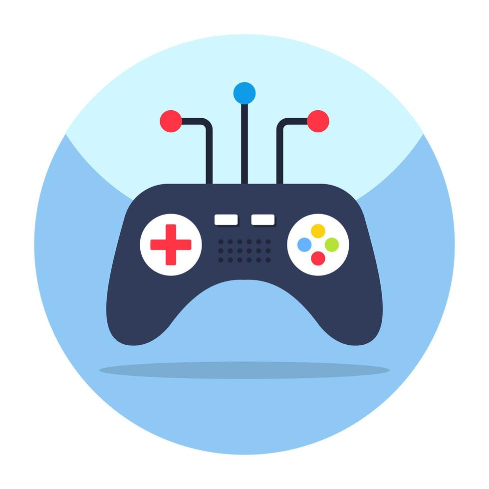 Vector design of game controller, flat design icon
