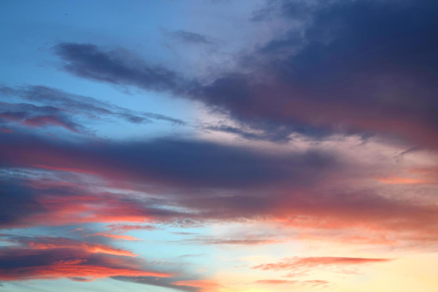 abstract The evening sky lit in red is a serene landscape,nature background. photo