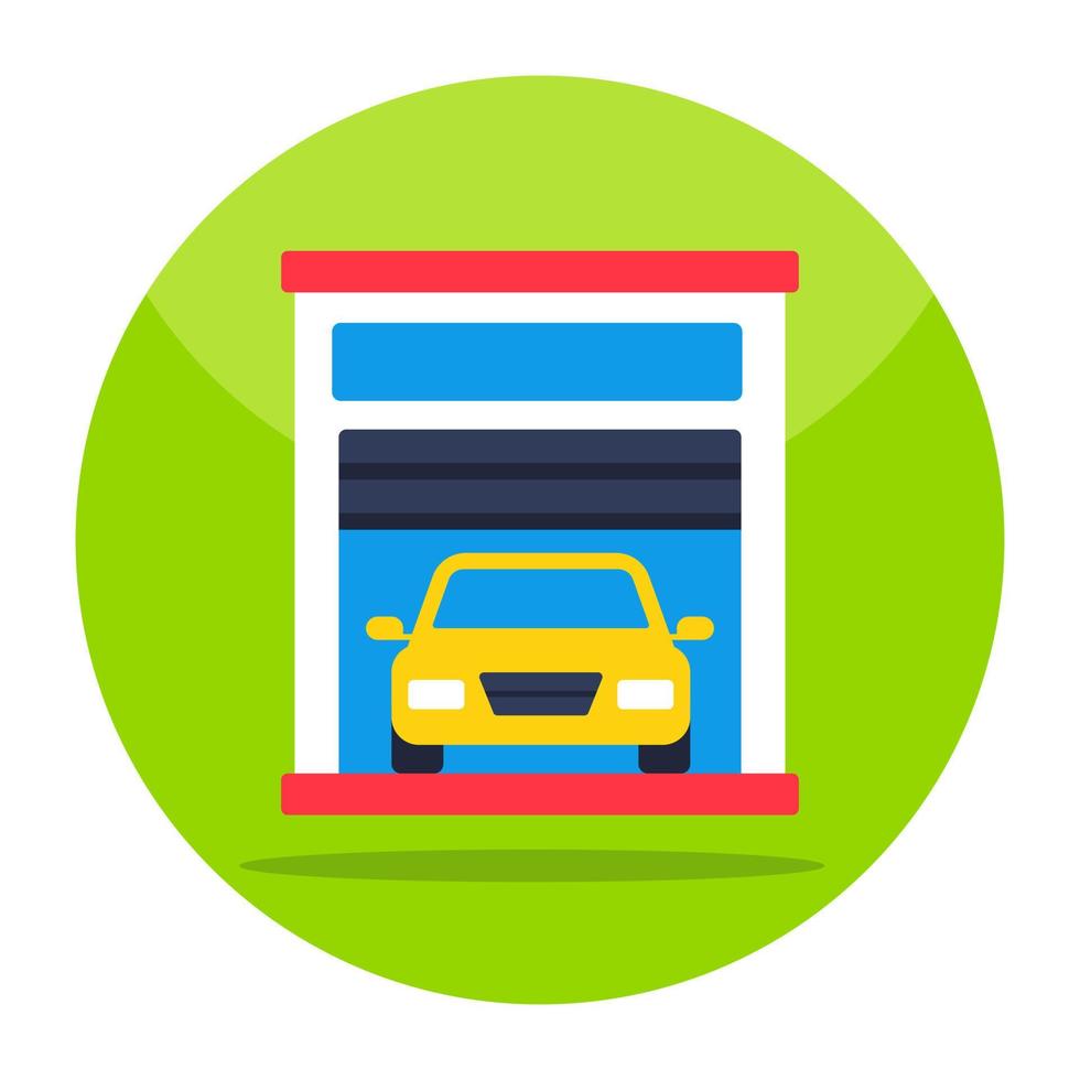 Modern design icon of car garage vector