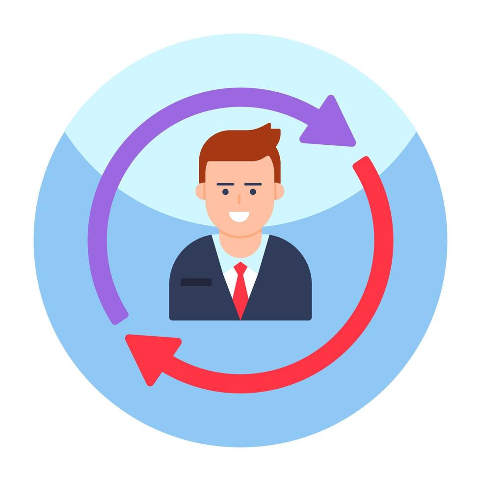 Perfect design icon of employee turnover vector