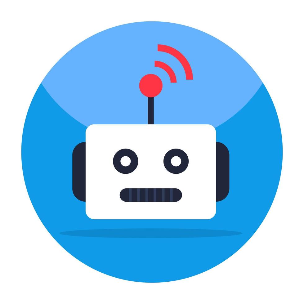 An icon design of talk bot vector
